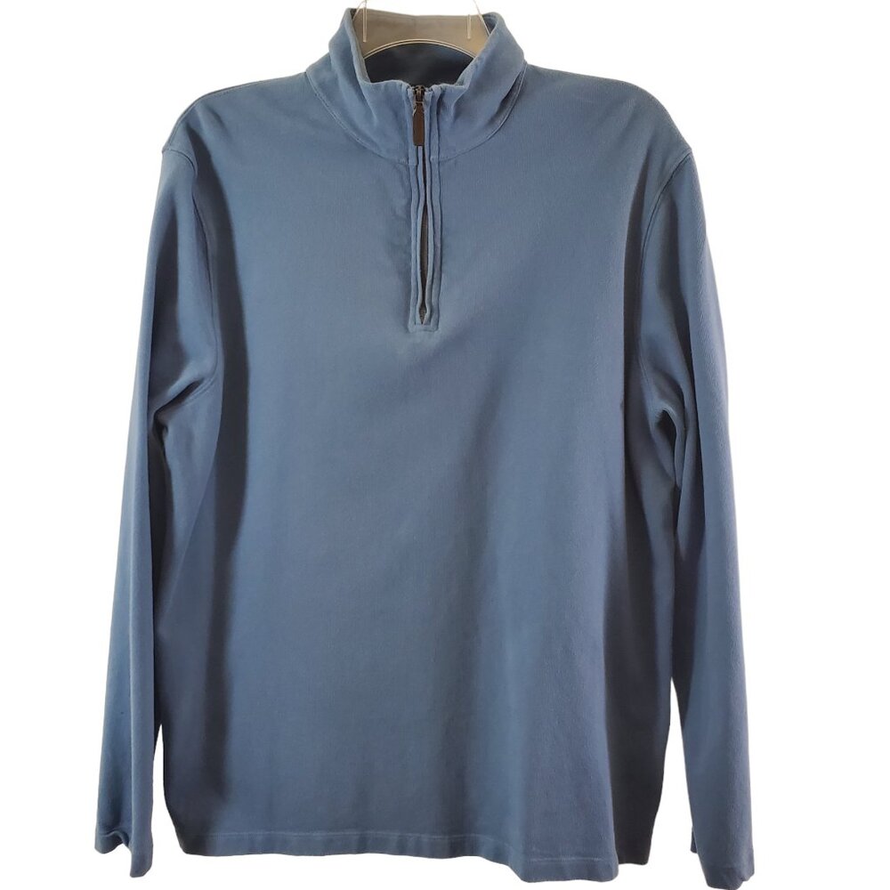J. Crew Mercantile Men’s ¼ Zip Cotton Pullover Top – Size Large - Picture 2 of 11